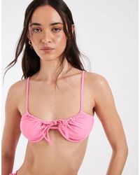 Pieces - Tie Side Brazilian Bikini Bottoms Co-ord - Lyst