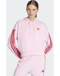 adidas Originals - Essentials 3-Stripes French Terry Full-Zip Hoodie - Lyst