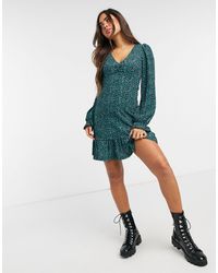 river island frill sleeve dress