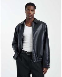 ASOS - Oversized Trainingsjack Van Imitatieleer - Lyst