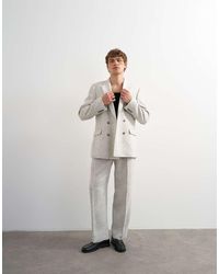 TOPMAN - Ruimvallende Bouclé Blazer Met Textuur - Lyst
