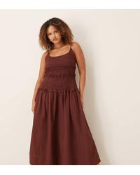 ASOS - Asos Design Curve Crinkle Maxi Sundress With Shirred Dropped Waist - Lyst