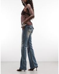 TRUE RELIGION - Becca Mid Rise Flap Pocket Bootcut Jeans - Lyst