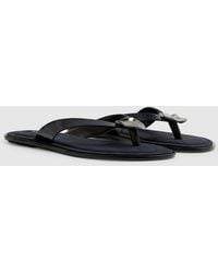 River Island - Studded Detail Toe Thong Flat Sandal - Lyst