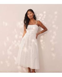 Miss Selfridge - Poplin Shirred Body Button Through Maxi Dress - Lyst
