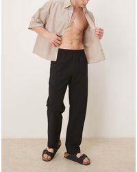 SELECTED - Straight Fit Seersucker Pants - Lyst