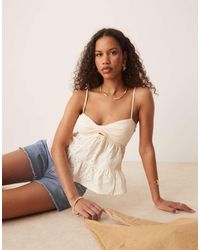 ASOS - Broderie Sun Top With Twist Detail - Lyst