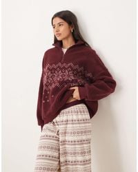ASOS - Lounge Borg Funnel Neck Jumper - Lyst