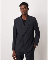 ASOS - Regular Wrap Shawl Neck Pinstripe Suit Jacket - Lyst