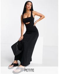 Topshop Unique - Seamed Slinky Cut Out Bralet Midi Dress - Lyst