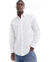 SELECTED - Long Sleeve Linen Mix Shirt - Lyst