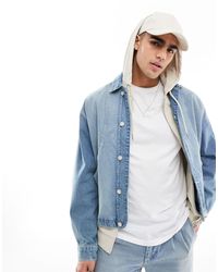 ASOS - Classic Fit Denim Jacket With Panelled Detail Front Pockets - Lyst