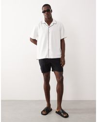 Only & Sons - Ruimvallend Resort Overhemd Met Stiksels - Lyst