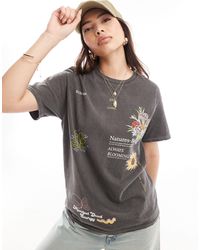 ASOS - Oversized T-shirt With All Over Botanical Graphic - Lyst