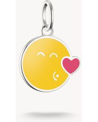 Thomas Sabo - – smileyworld® connect – charm-anhänger aus silber mit kiss-design - Lyst