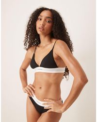 Calvin Klein - Modal Rib Unlined Triangle Bra - Lyst