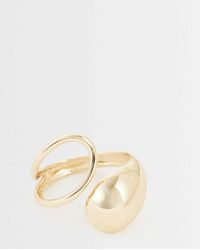 ASOS - Asos Design Curve Ring With Wraparound Design - Lyst