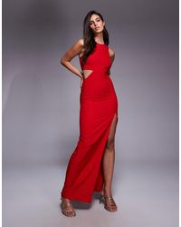 Vesper - High Neck Maxi Dress With Cut-Outs - Lyst