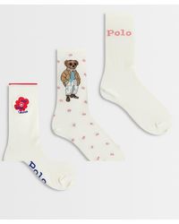 Polo Ralph Lauren - 3 Pack Bear Socks Gift Box - Lyst