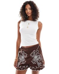 Stradivarius - Str Slash Neck Sculpt Tank Top - Lyst