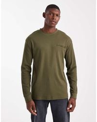 ASOS - Regular Fit Long Sleeve T-shirt With Text Graphic - Lyst