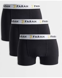 Farah - Hummond 3 Pack Jacquard Logo Boxer Shorts - Lyst
