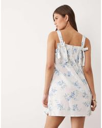 Wednesday's Girl - Lace Tiered Ditsy Floral Mini Dress - Lyst