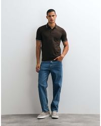 SELECTED - Tipped Collar Short Sleeve Polo - Lyst