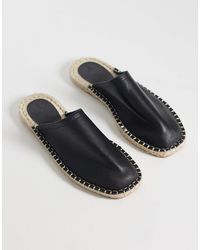 ASOS - – joline – hochwertige espadrille-mules aus leder - Lyst