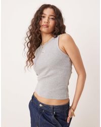 Calvin Klein - Woven Label Vest Top - Lyst