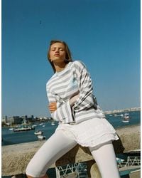 Pull&Bear - Oversize Graphic Striped T-Shirt - Lyst