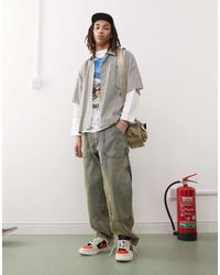 Aape By A Bathing Ape - Vaqueros De Estilo Carpintero Y Corte Suelto Con Lavado Envejecido De - Lyst