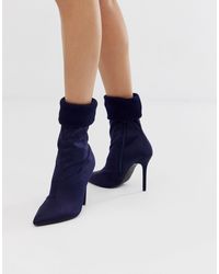 Missguided – Socken-Anke-Boots - Blau