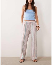 Abercrombie & Fitch - Rustic Wide Leg Tie Waist Pants - Lyst