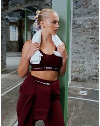 adidas Originals - Adidas Training Hyperglam Linear Low Support Sports Bra - Lyst