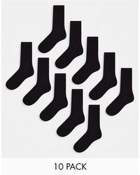 Jack & Jones - 10 Pack Socks With Logo - Lyst