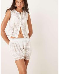 ASOS - Pantaloncini Bloomer Color Avorio - Lyst