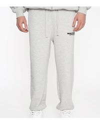 Multiply Apparel - Joggers Gris Jaspeado Con Bajos Ajustados De - Lyst