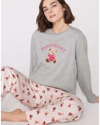 Tezenis - Teddy Bear Print Cotton Long Pyjamas - Lyst