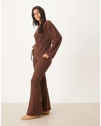 ASOS - Supersoft Flare Trouser Co-ord - Lyst