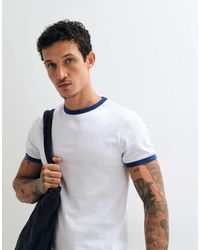 ASOS - Heavyweight Slim Fit T-shirt With Contrast Ringer - Lyst