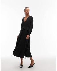 ARKET - Peplum Maxi-Jurk Met Wijde Mouwen - Lyst