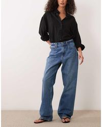 Abercrombie & Fitch - Curve Love High Rise Loose Fit Jeans - Lyst