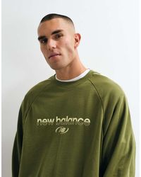 New Balance - Trackside French Terry Crew - Lyst