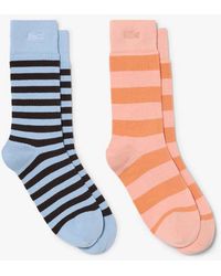 Lacoste - Stripe Sock 2 Pack - Lyst