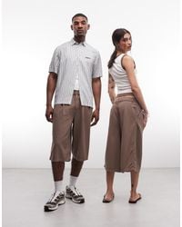 Collusion - Jorts Taglio Lungo Marroni - Lyst