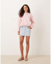 ASOS - Gebreide Oversized Trui Met Brede Ribbels - Lyst