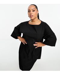 ASOS - Asos Design Curve Poplin Midi T-shirt Smock Dress - Lyst