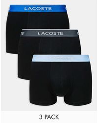 Lacoste - Pack Of Contrast Stitch 3 Trunks - Lyst