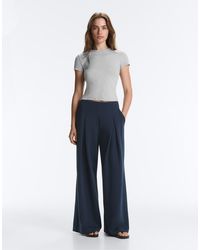 Oysho - Wide-Leg Pique Trousers With Cotton - Lyst
